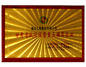 甘肅省誠(chéng)信經(jīng)營(yíng)重點(diǎn)推薦企業(yè)